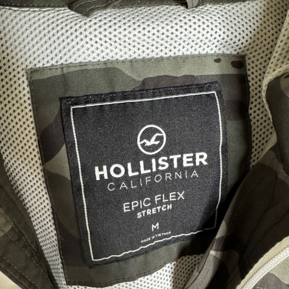 MEN'S HOLLISTER CAMOUFLAGE FULL ZIP HOODED JACKET SIZE MEDIUM - Picture 5 of 9